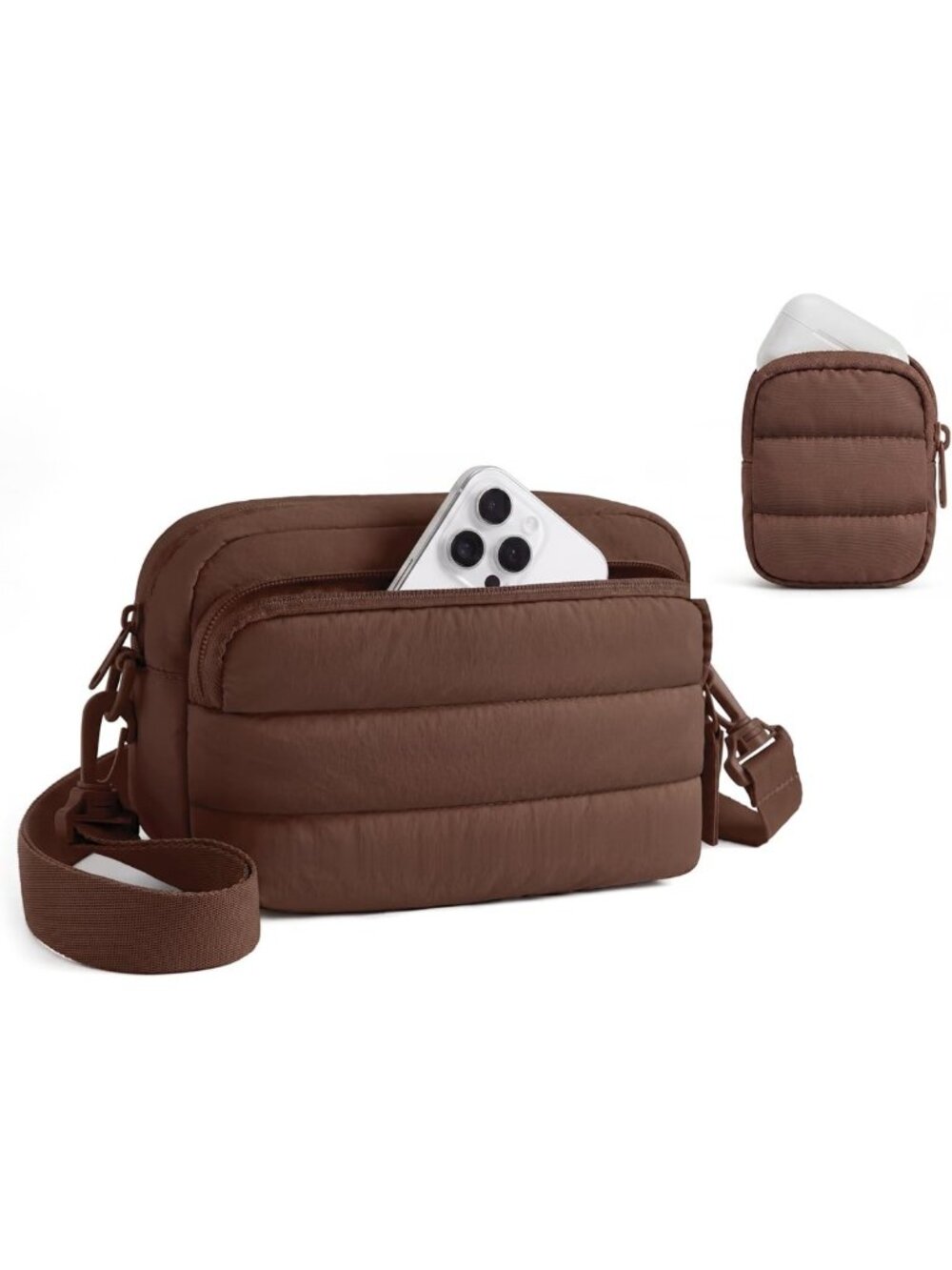 Stylish Mini Crossbody Bag for Women | Puffy Hobo Handbag | Travel Purse